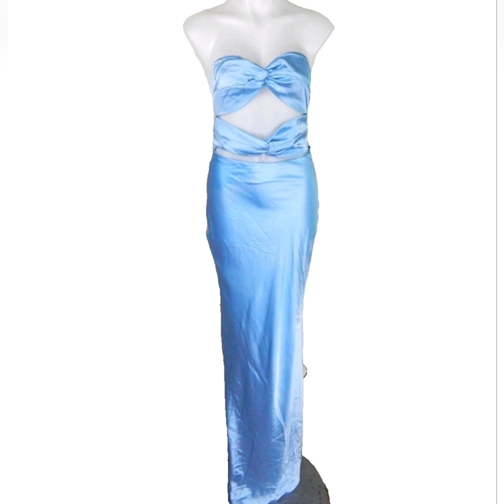 Peppermayo Tianna Satin Cutout Strapless Dress - Picture 2 of 4